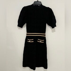 Sandro black knit dress